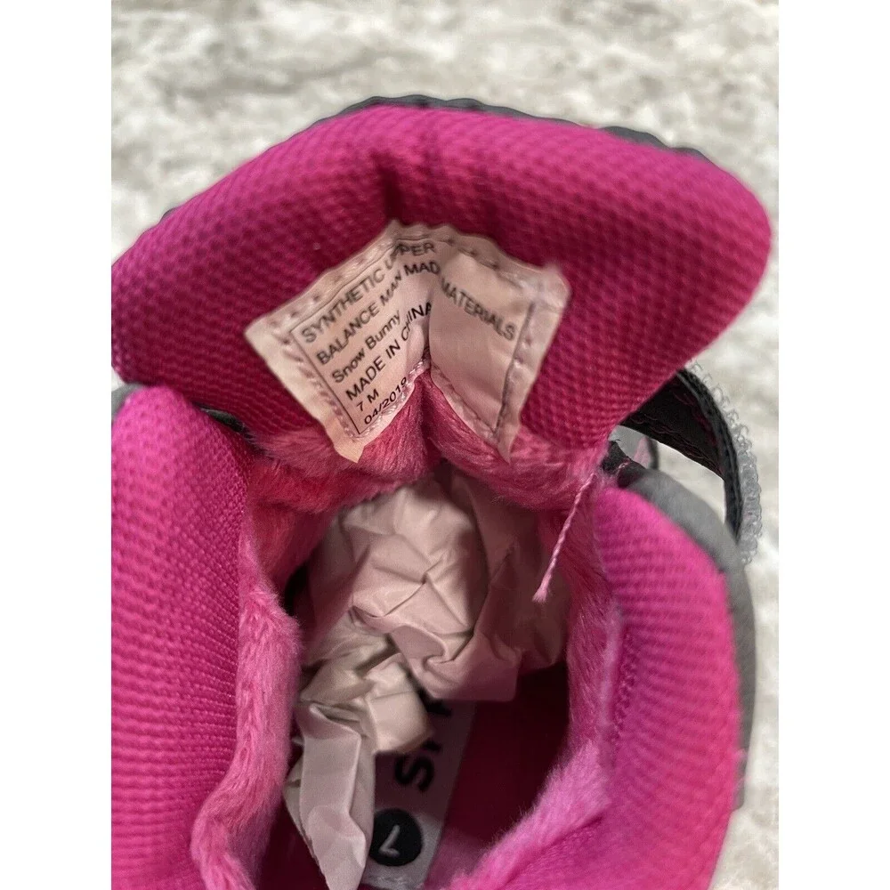 Sprox Girls Flexible Winter Boots Size 7M Grey & Pink New With Tags